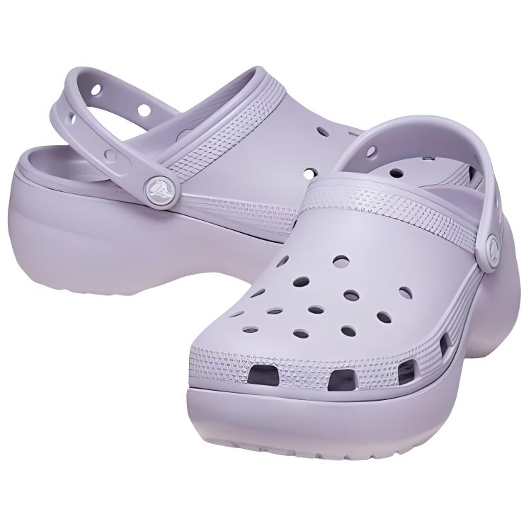 Crocs Классические клоги на платформе Клоги 4,1 см Женские Туманно-лиловый