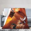 Lion King  Blanket Funny Cartoon Simba  Fleece Funny Warm Throw Blankets for Home Autumn/Winter