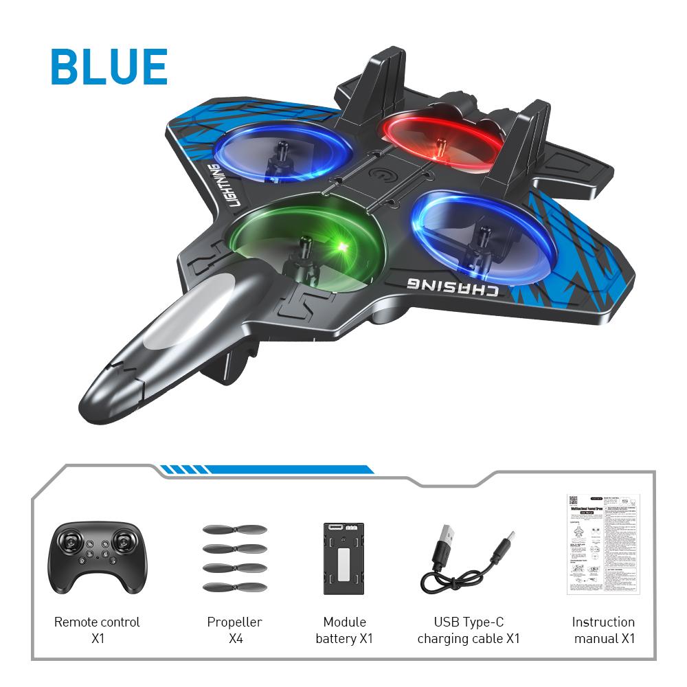 NEW E72 foam aircraft stunt intelligent fixed height hover 360 °turn UAV remote LED lights control fighter A gift for a boy toy