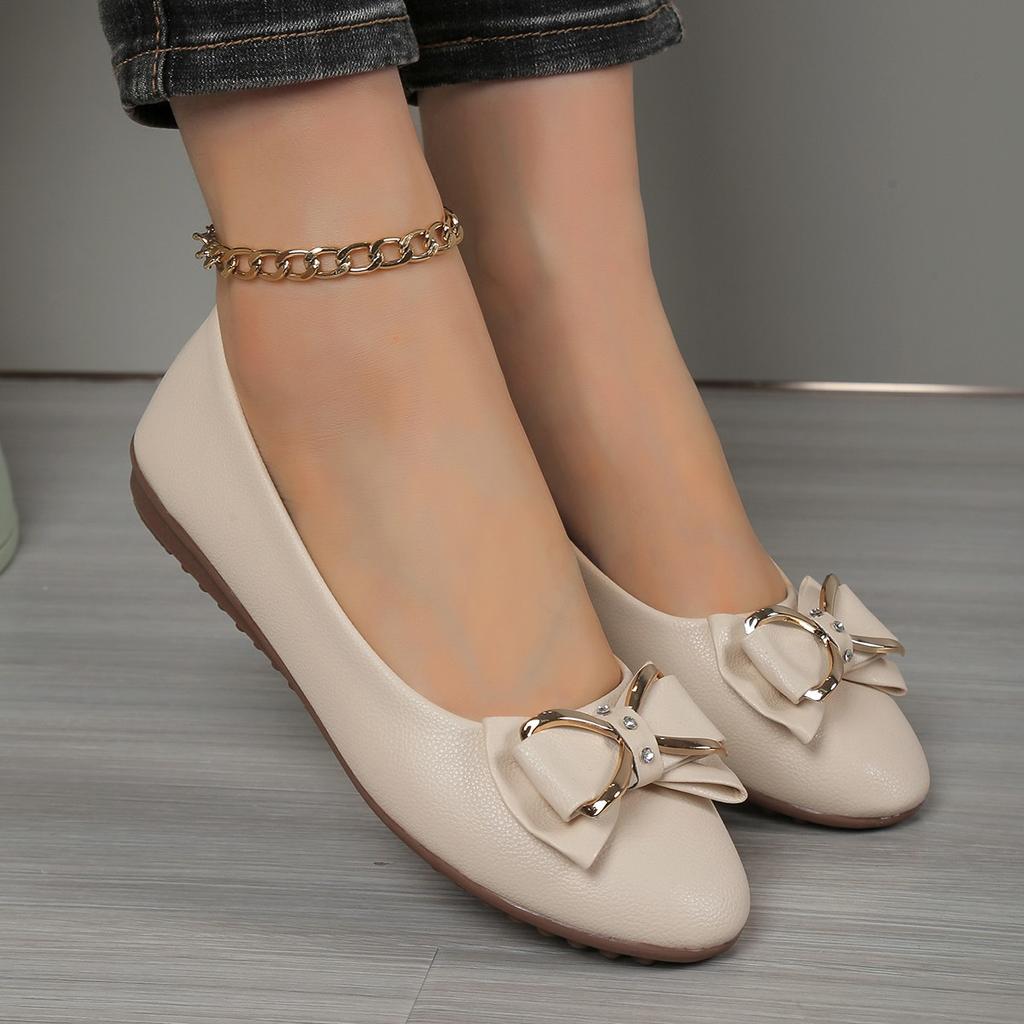 Fashion 2025 Fashion Casual Lofers Women's Flat Shoes Ladies Elegant Butterfly-Knot Comfortable Shoes Women Soft Classic Office Flats
