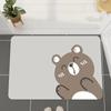Cartoon Rectangular Absorbent Mat Bathroom Floor Mat Bathroom Toilet Mouth Absorbent Foot Mat Toilet Non-slip Mat Quick Drying