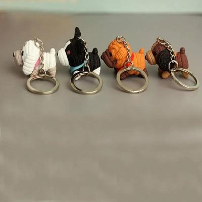One Piece Creative Dog Mascot Keychain шерстяная собачка кукла кулон модные милые украшения подарок на день рождения случайный