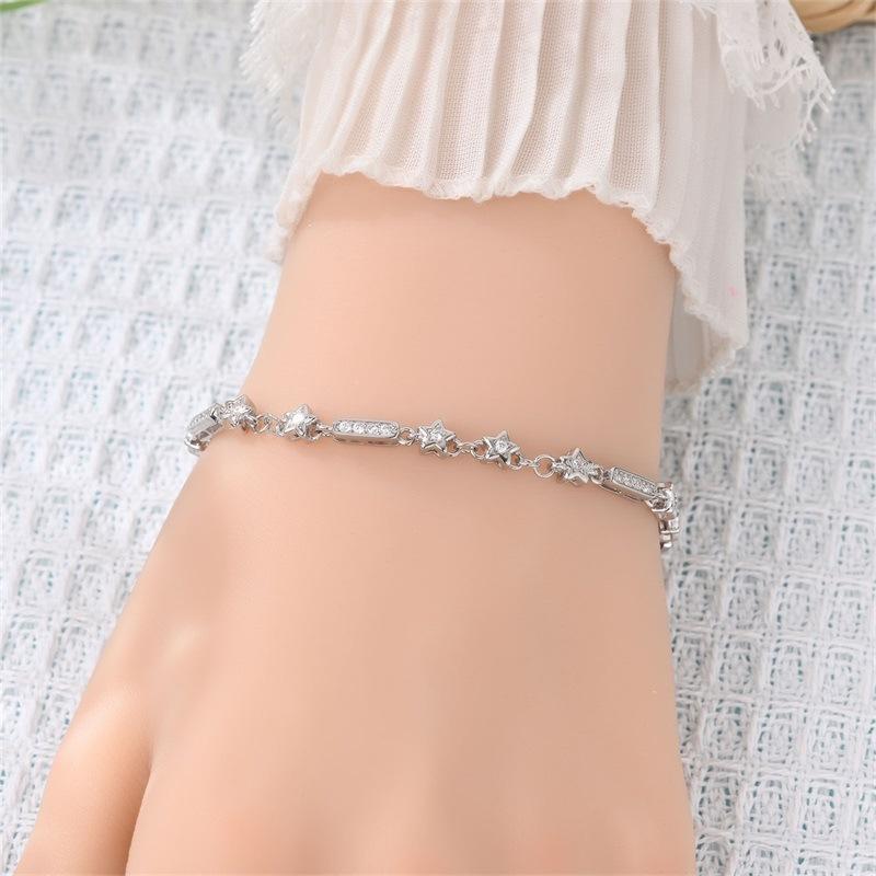 DIY Clover Bow Cat Paw Zircon Charm Bracelet Accessories For Women Jewelry Making Beads