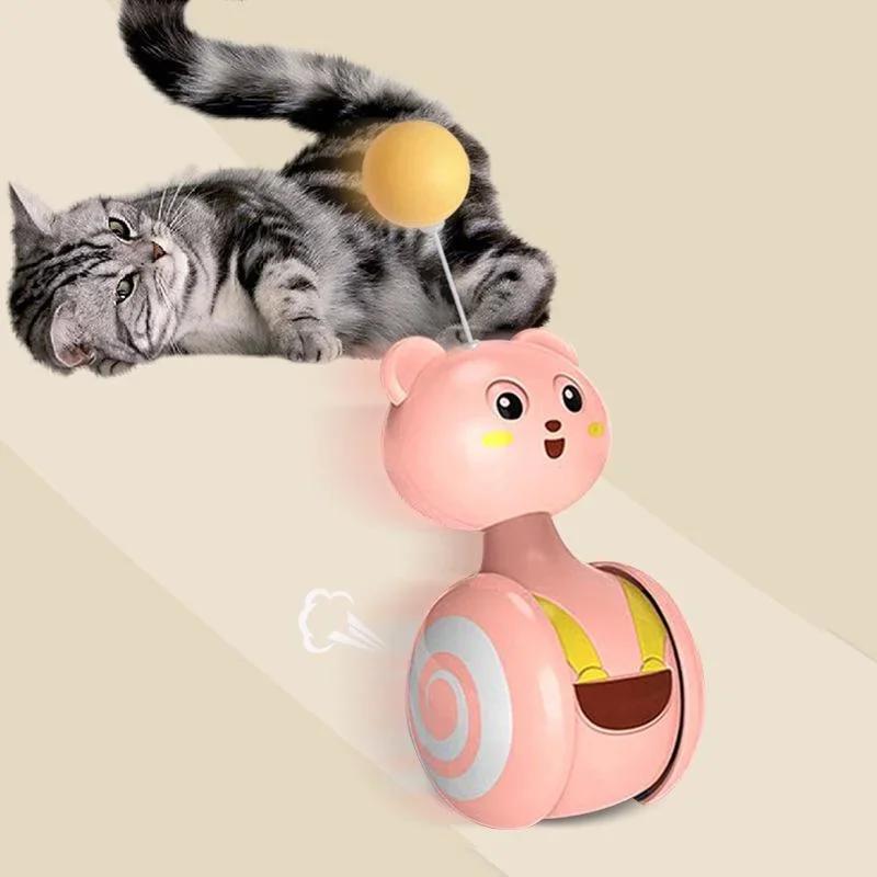 Smart Ball for Cats Toy Self Cat Toy Ball Tumbler Cat Catch Ball Colorful Feather Funny Toys for Cat Accessories Mini Toys