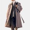 Uniqlo FW23 Серия U Однотонный Многослойный Длинный Плащ-Тренч Унисекс Верхняя одежда Светло-Серый 462853-05