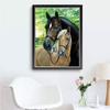 5D Diy Diamond Painting Two Horses Cross Stitch Set Full Diamond Embroidery Mosaic Art Picture of Rhinestones Decor Gift