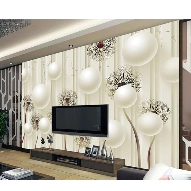 Обои 3d шар одуванчик настенная роспись гостиная спальня фон 3d обои домашний декор