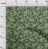 oneOone Cotton Flex Forest Green Fabric Batik Dress Material Fabric Print Fabric By The Yard 40 Inch