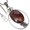 Pendant Designer Jasper Gemstone Handmade Gift For Her Silver Jewelry 2.5"