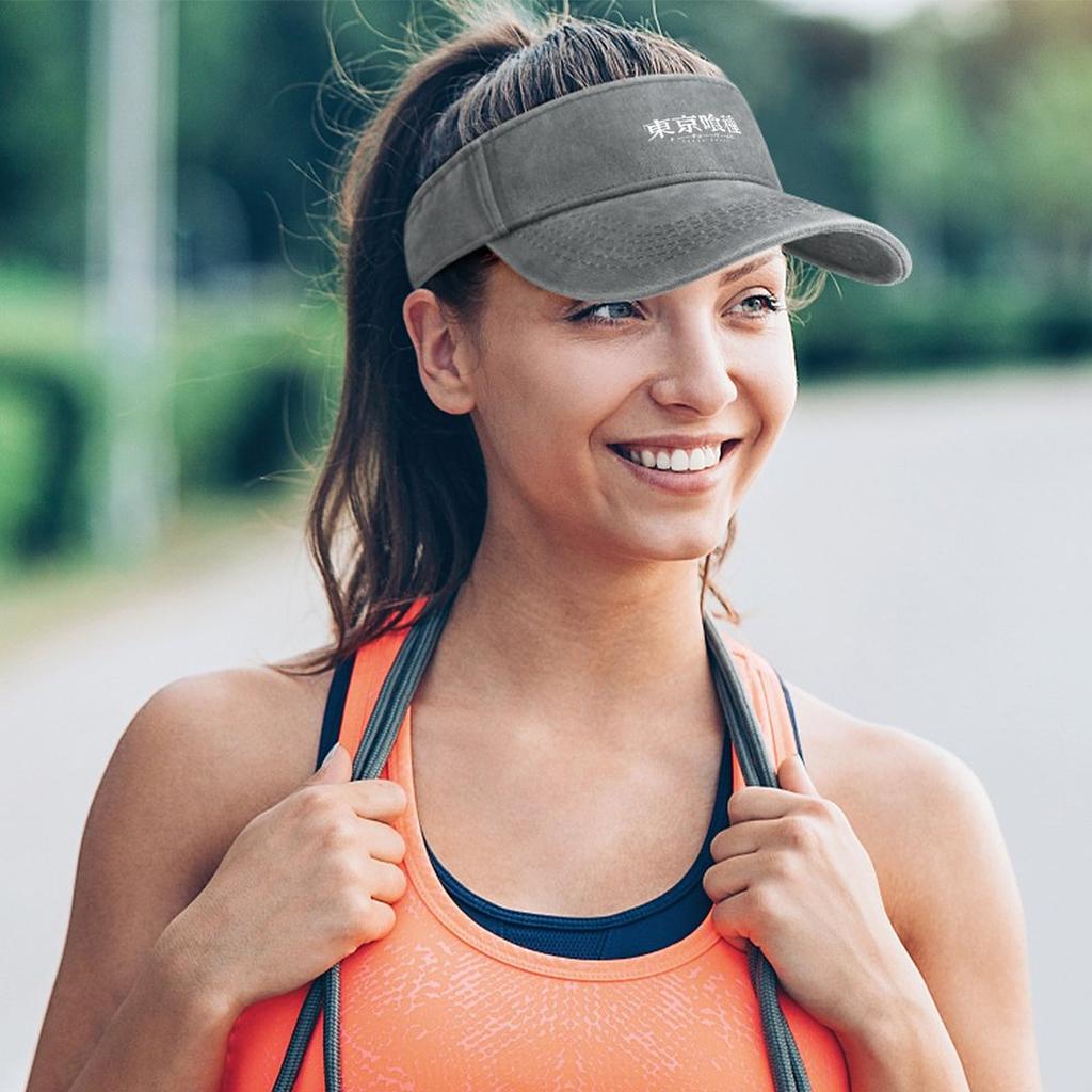 Аниме Манга Кен Канеки Токийский Гуль Солнцезащитный козырек Дырявый Топ Ковбойские Шляпы унисекс Женские Спортивные Бейсбольные Теннисные Кепки с Открытым Верхом Пользовательская Шляпа