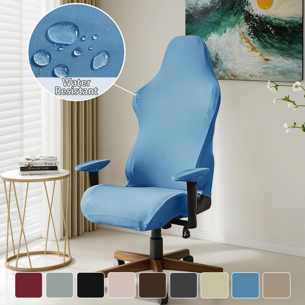 Водонепроницаемый чехол для киберспортивного кресла из молочного шелка, однотонный эластичный чехол для киберспортивного кресла, чехол для кресла-пятна