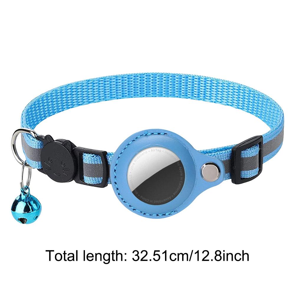 Ошейник для кошек Airtag, регулируемое светоотражающее ожерелье для безопасности домашних животных с колокольчиком, защита от потери, держатель для GPS-трекера AIRTAG