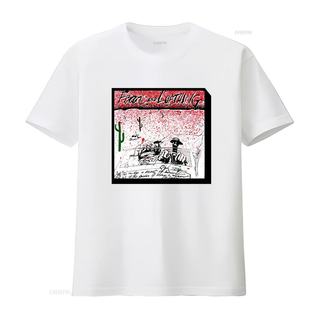 Retro 80s 90s Fear and Loathing Ralph Steadman Vintage Art T Shirt vintage Washed streetwear Top For Everyday Wear Comfortable