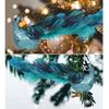 Christmas Tree Feather Peacock Decorations Simulation Three-dimensional Bird Ornaments with Clip