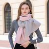 2025 New Double-sided Wrinkled Color Matching Imitation Cashmere Scarf Winter High-end Scarf Women's Versatile Elegant Shawl Batch