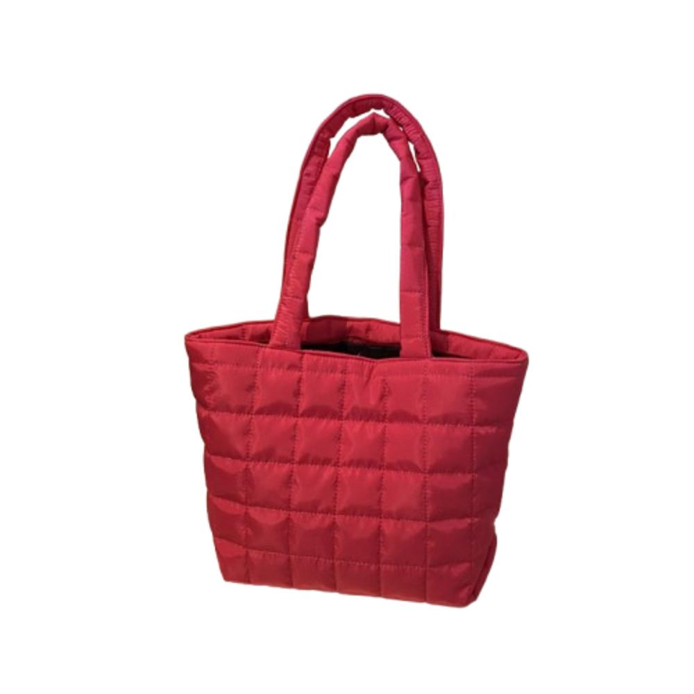 Пухлая женская сумка через плечо Однотонная стеганая сумка-шоппер Модные повседневные сумки-тоут для путешествий