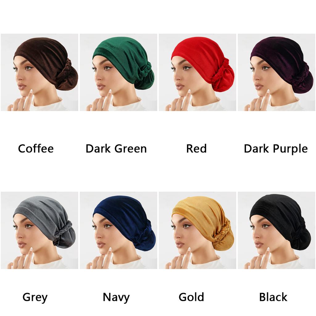 Тюрбан Внутренние хиджабы Шапка Мусульманский женский головной платок Однотонный хиджаб-боннет