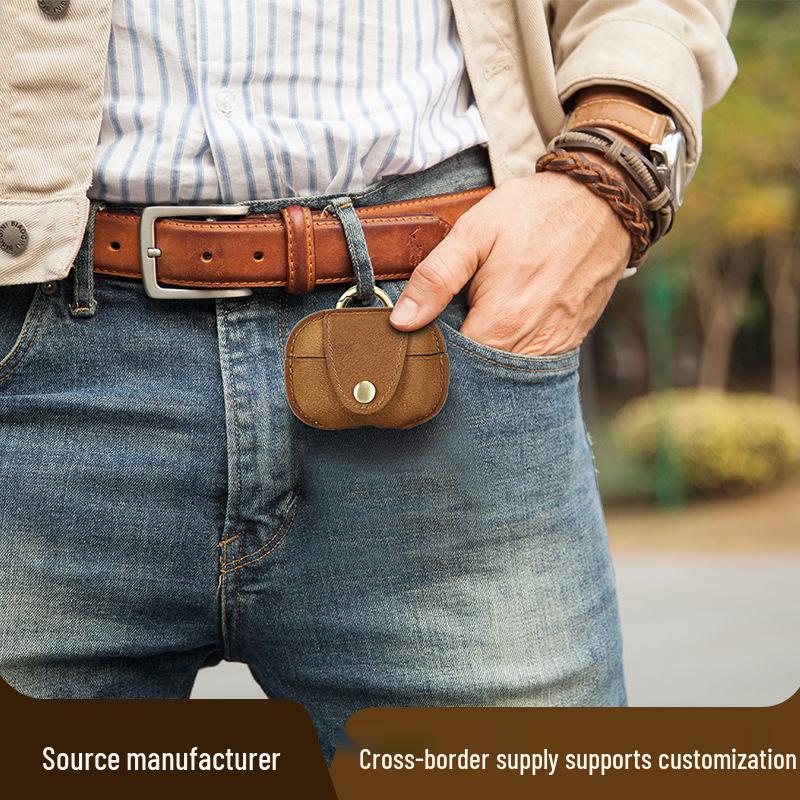 Чехол ручной работы из натуральной кожи для AirPods Pro 2