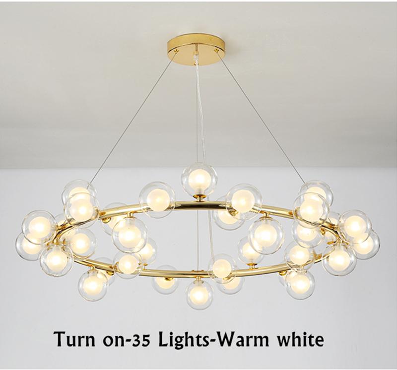 Современная креативная светодиодная люстра-пузырь, освещение для роскошной гостиной, столовой, подвесной светильник, стеклянный шар, подвесной светильник, декор дома