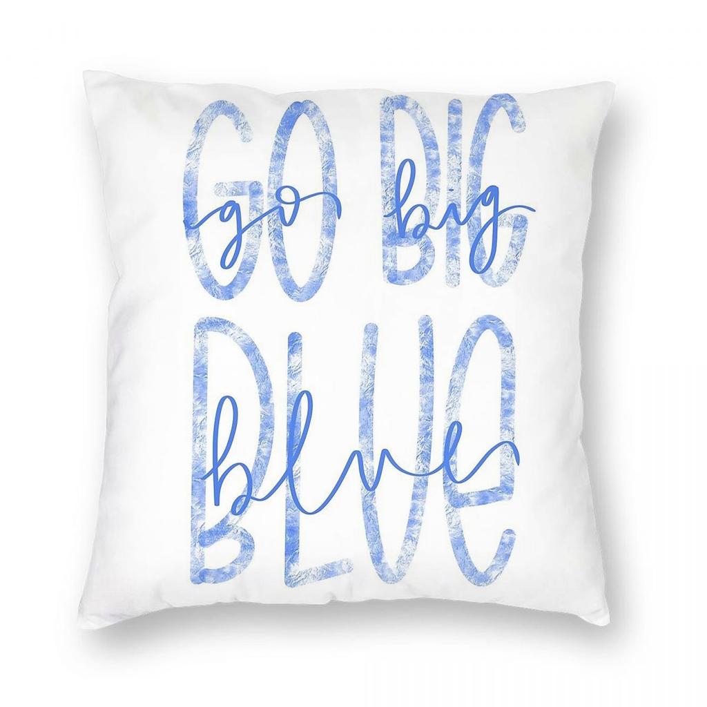Go Big Blue University Of Kentucky Square Pillowcase Polyester Linen Velvet Creative Decor Throw Pillow Case Room Cushion Cover