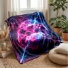 Neon Lightning Game Controllers Theme blanket Lightweight Warm Flannel Blanket Decorative Throw Blanket for Home Decoration