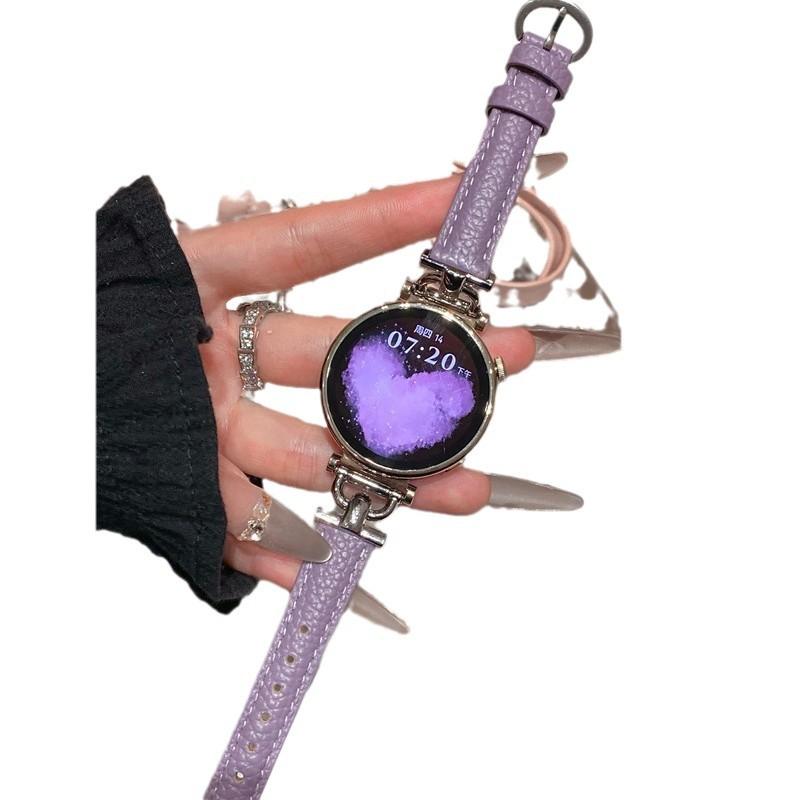 Подходит для Huawei Gt5/4/3 Watch Fit3 Браслет Xiaomi 8/9Pro Узор Личи D-Пряжка Мягкий Ремешок из Коровьей Кожи