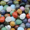 Natural Stone Ornament Egg Shape Healing Crystal Rose Quartz Lapis Lazuli Indian Agate Sodalite Green Aventurine Agate Opal Decoration Jewelry 20×17mm
