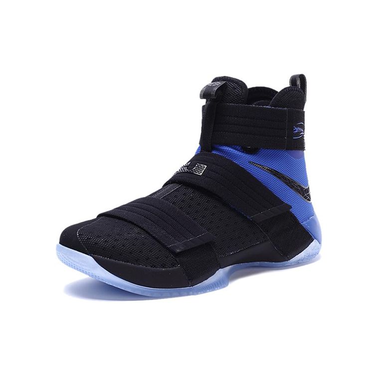 Nike Баскетбольные кроссовки Zoom Soldier 10 LeBron James Мужские кроссовки Черные Синие 852419-004