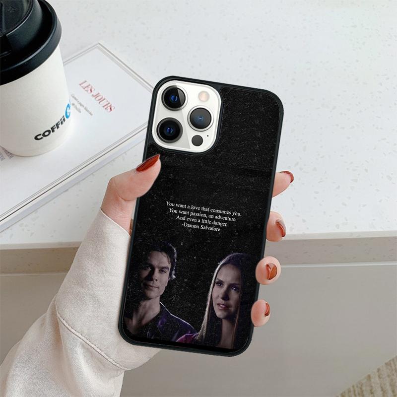 Елена Дэймон Дневники вампира Чехол для телефона Для iPhone 17 Air 16 16e 15 14 plus 11 12 13 pro max Защитный чехол coque