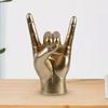 Rock Hand Gesture Statue Desk Collection Decorative Art Resin Craft Figurine for Apartment Cafe Office Living Room Decorations