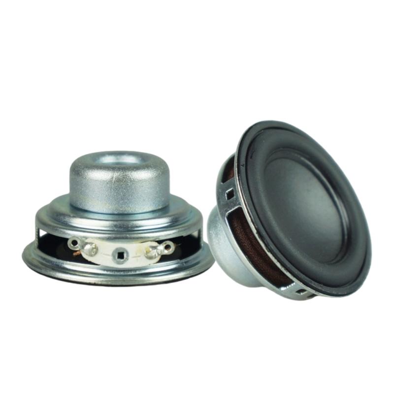 2Pcs 45mm 4Ohm 8W Portable Speakers 1.7inch 16 Cores Small Full Ranges Rubber Side Inner Magnetic Speakers Replacement