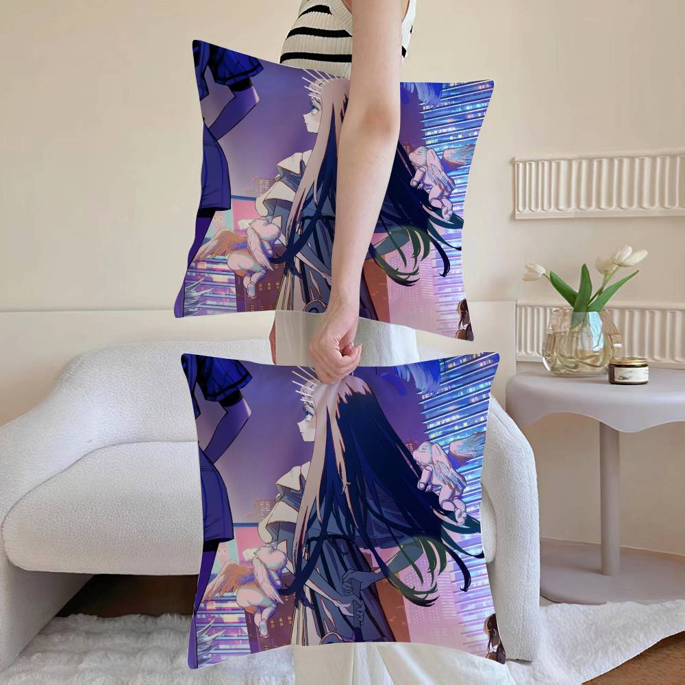 Virtual Singer A-Ados Pillowcase Invisible Zipper Silky Sofa Cushion Cover