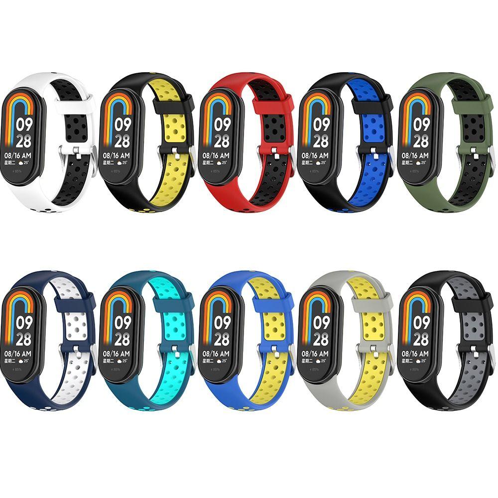 New Breathable Two-Color Silicone Bracelet Strap Replacement