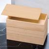 Lacquerware Wooden Jubako inches White 22cm Made in Japan J-kitchens 3-Tier Box, 7.5 (1/2") Long, Wood, (1/4"),