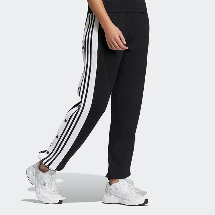 adidas Оригинальные полосатые повседневные спортивные брюки Adibreak в стиле ретро для женщин, черные HH9453