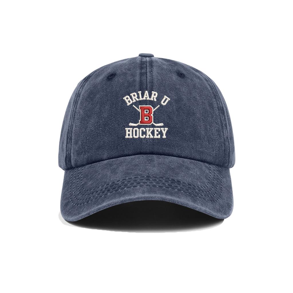 Регулируемая бейсболка Briar U Hockey Классический шестипанельный структурированный дизайн с изогнутым козырьком и вышитым логотипом для повседневной носки