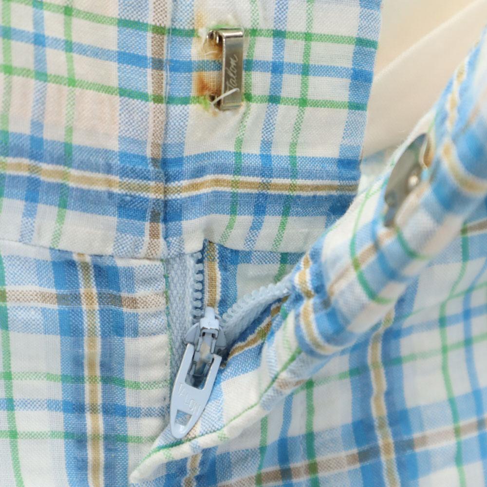 Thomson 70s 80s Vintage Rocket Talon Check Pattern Long Pants Seersucker Men's Used