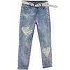 Autumn Summer Vintage Jeans American Style  Diamond Small Leg Pencil Pants