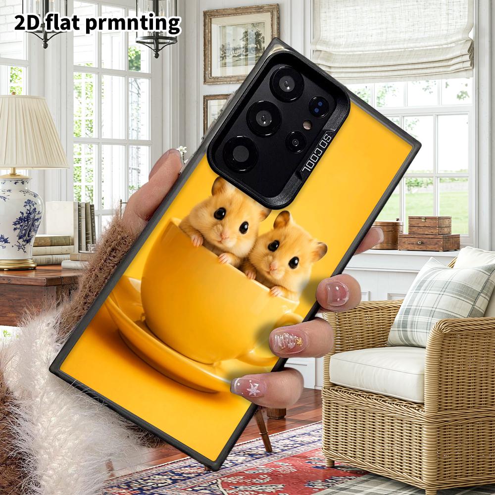 Чехол для телефона: 2D плоский защитный чехол для Samsung Galaxy A34 A35 M05 M06 S20 S22 S21 FE Plus 5G, стиль для пары, хомяк в чашке, рождественские и хэллоуинские подарки