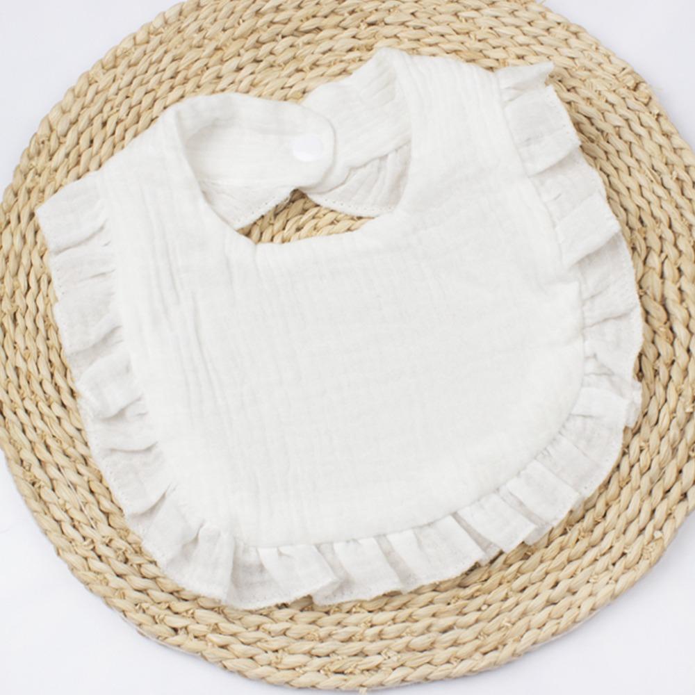Soft Muslin Baby Bibs Solid Colored Teething Drooling Bib Bandana Drool Bibs  Boys Girls