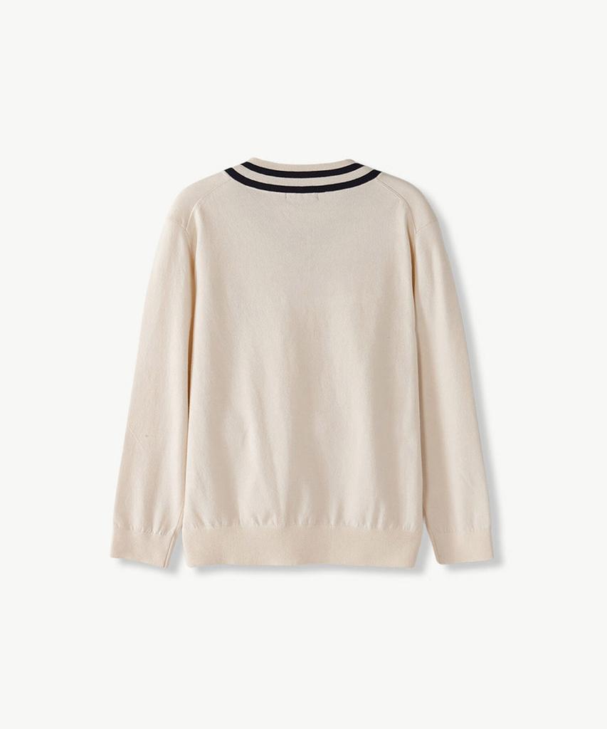 STCO Diems Golf V-Neck Knit White (Classic Fit)_Dgkva61Csw