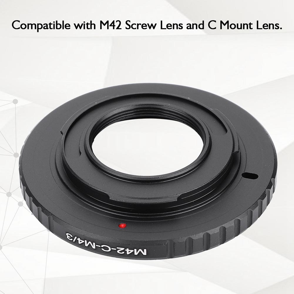 M42   C Mount Movie Lens To Mirrorless Cameras Adapter Dual Purpose(M42 C M4 3)