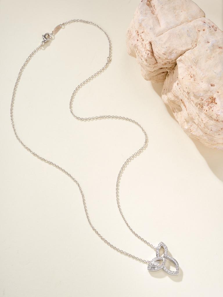 Бриллиантовое ожерелье, подвеска в виде клевера, высококачественное разделение цветов и гальваническое покрытие, для повседневной носки, для подарка