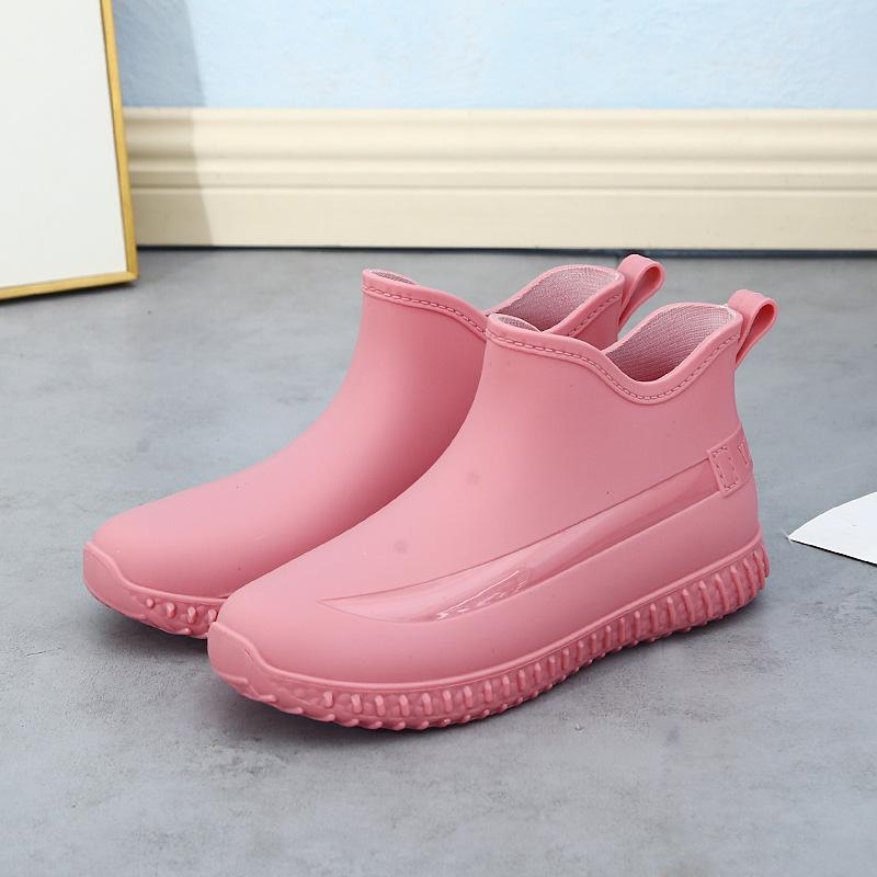 Непромокаемая обувь женская нескользящая зимняя обувь для воды водонепроницаемая резиновая обувь женские уличные нескользящие ботинки мягкие короткие резиновые сапоги
