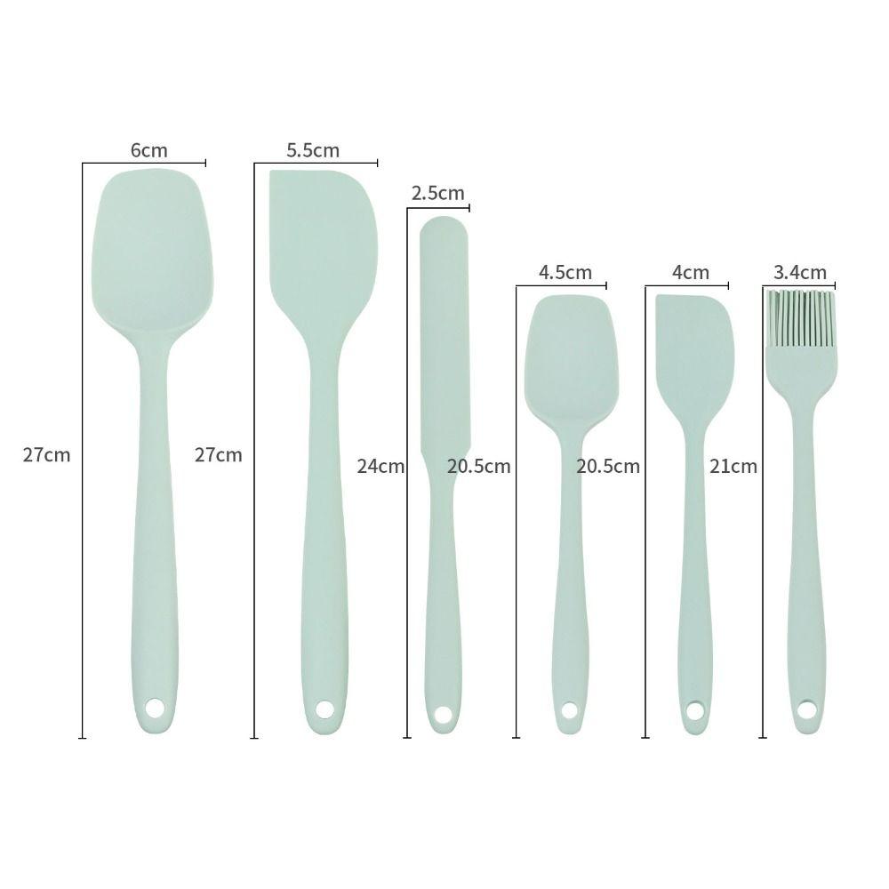 6 шт./комплект Термостойкий набор силиконовых лопаток Пищевого качества Масленка Скребок для крема Кондитерские изделия
