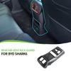 Задняя накладка на воздуховод, защита от ударов ногами для BYD Shark 6, вид карбона, задняя панель защиты воздуховода подлокотника, материал АБС, автомобильные аксессуары