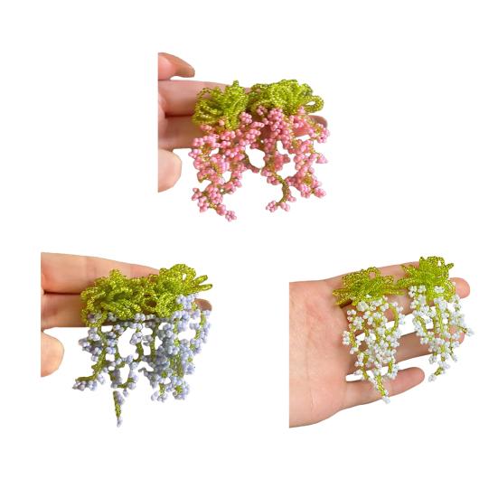 Серьги-капли с бисером в виде цветка, серьги-кисточки, серьги-цветы на нити из бисера для женщин, девушек-подростков, для вечеринки, отпуска