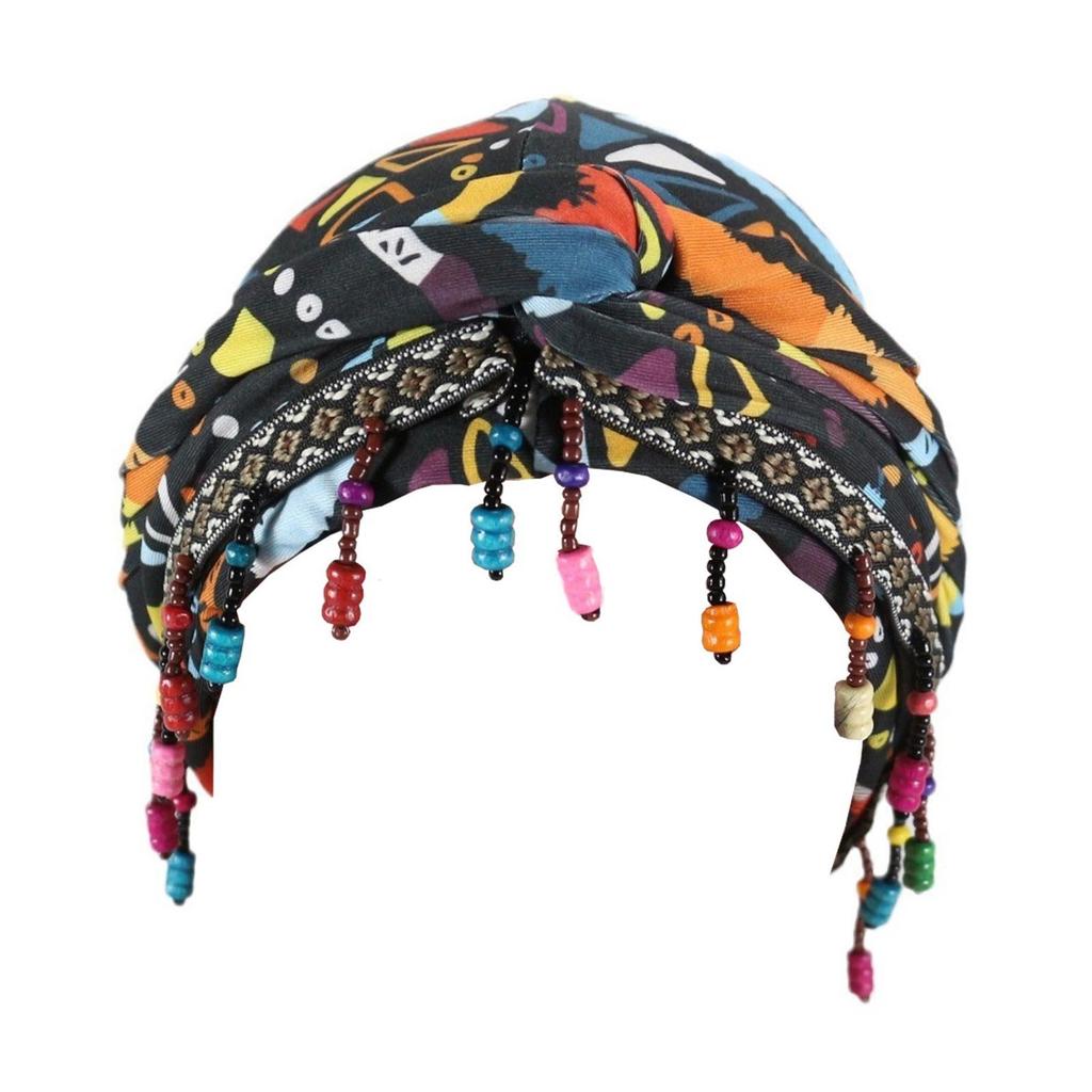 Красочная шапочка-платок с бусинами и наклейкой с колючими волосами, регулируемая шапочка-пуловер, шапочка с принтом, высокая эластичность