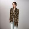 Leopard Print Cashmere Scarf Warm Winter Tassel Shawl
