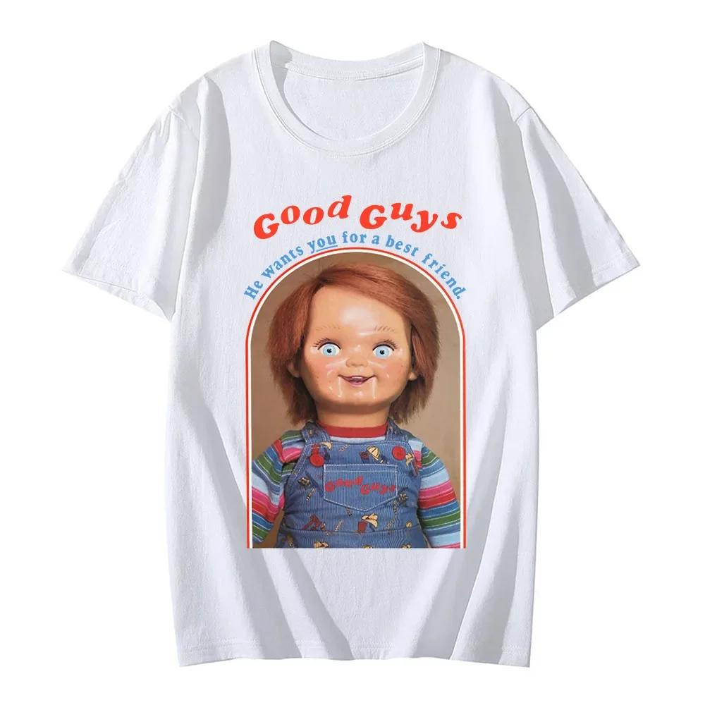 New Chucky Cotton TShirts Anime Graphic Print Women Fashion Casual Short Sleeves T Shirt Harajuku Unisex Tees Tops Clothing